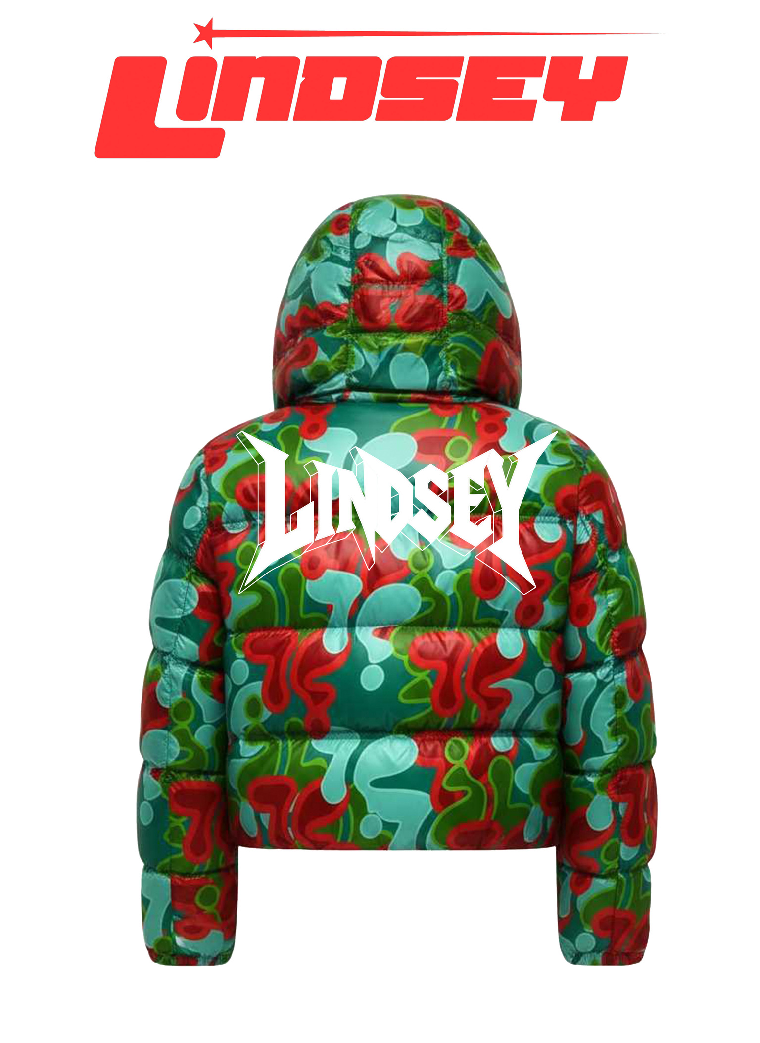 Supplied graphic mockup · Back placement