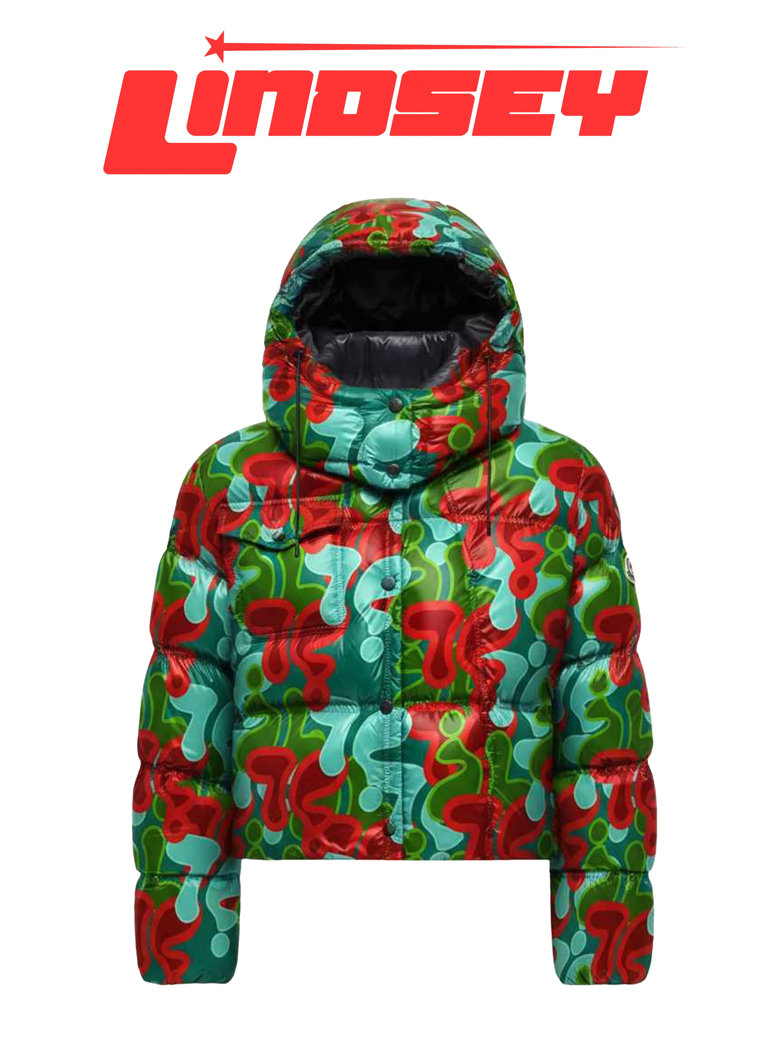 Lindsey patterned puffer graphic mockup